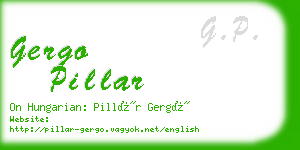 gergo pillar business card